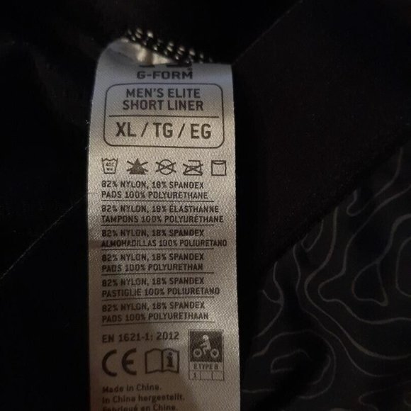 NEW ! G-Form Men's Elite Bike Liner Padded Short Size XL New - Picture 6 of 6